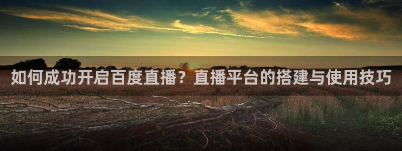 新球网直播：如何成功开启百度直播？直播平台的搭建与使用技巧